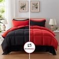 thumbnail image 2 of Juego de edredón Anluoer para cama king size de 7 piezas, negro, para todas las estaciones, 2 of 7
