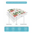 thumbnail image 5 of Quilts Twin Size Bedding Set, Strawberry Lightweight Quilted Comforter, Fruits Green Palm Leaves Red Watercolor Soft Reversible Bedspread Coverlet with Pillow Covers for All Season, 68" x 86", 5 of 7