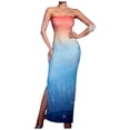 thumbnail image 2 of UPPADA Robe Cocktail à Col Rond pour Femmes Robe Queue de Poisson Robe Cocktail Sans Manches Robe Formelle Évasée Robe d'Invitée de Mariage Robe Cocktail Moulante Liquidation d'Automne, 2 of 4