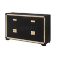 thumbnail image 3 of JERFIT 6-Drawer Dresser with Gold Glitter Handles, Modern Bedroom Chest of Drawers in Black, 3 of 6