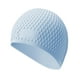 thumbnail image 1 of Gorro de natación elastomérico elástico para hombre y mujer, impermeable, para piscina azul claro, 1 of 9