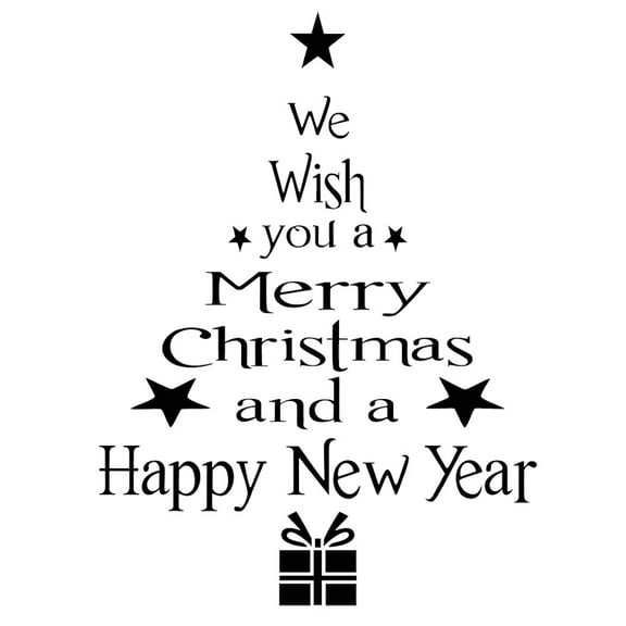 Christmas Tree Wall Sticker Cartoon Wall Decoration Stickers Wall Decals for Room Background Festival Party Decor