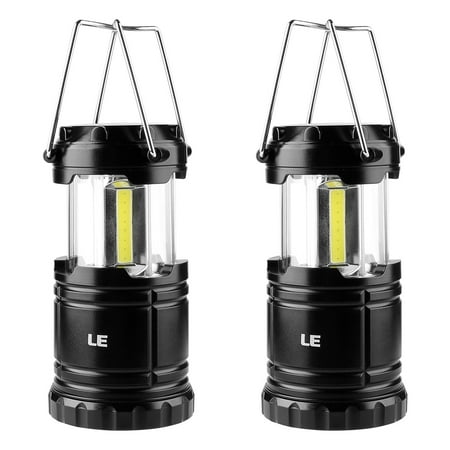 Lighting EVER 3W 350lm Battery Powered Camping Lanterns Waterproof LED Camping Lights 2 Pack