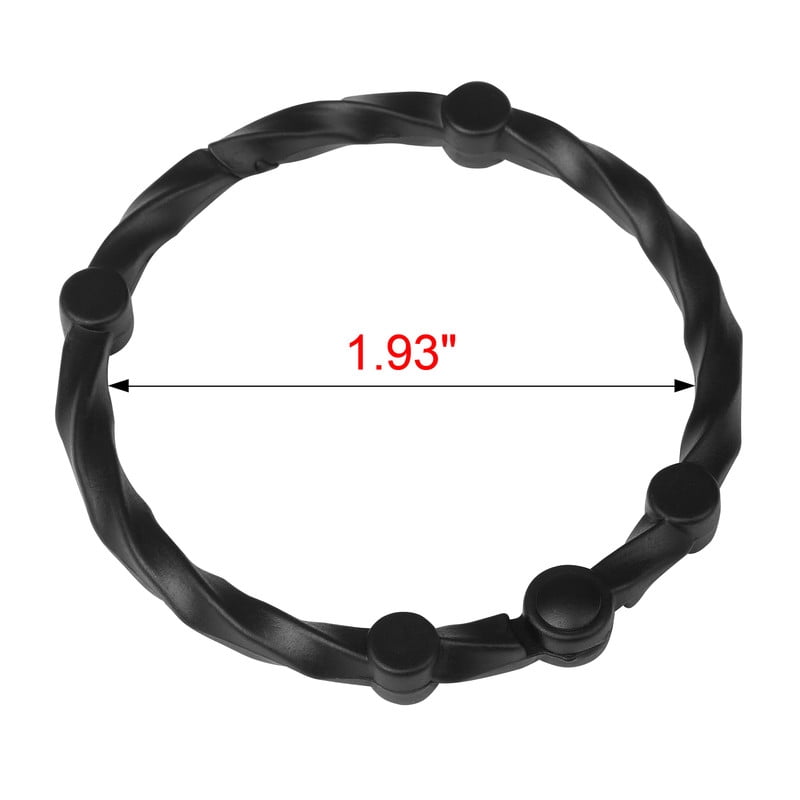 Utopia Alley Shower Eternity Curtain Rings, Rustproof Zinc Shower Curtain Rings for Bathroom Shower Rods Curtains - Set of 12- Black