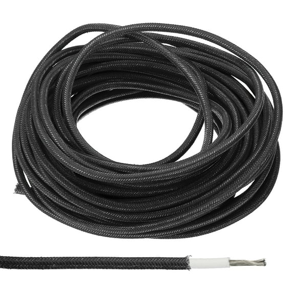 Uxcell 9.8Ft 9AWG High Temperature Electrical Flexible Silicone Cable Electronic Wire, Black