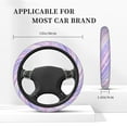 thumbnail image 6 of YFYANG Universal Elastic Watercolor Purple Stripes Car Steering Wheel Cover, Non-Slip Sweat Absorbent, 6 of 8