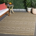 thumbnail image 2 of SAFAVIEH Wicker Juan Geometric Indoor/Outdoor Area Rug, Gray/Brown, 9' x 12', 2 of 11