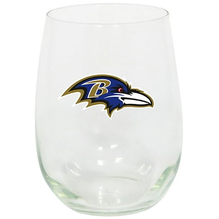 Baltimore Ravens 15oz. Stemless Wine Glass - No Size