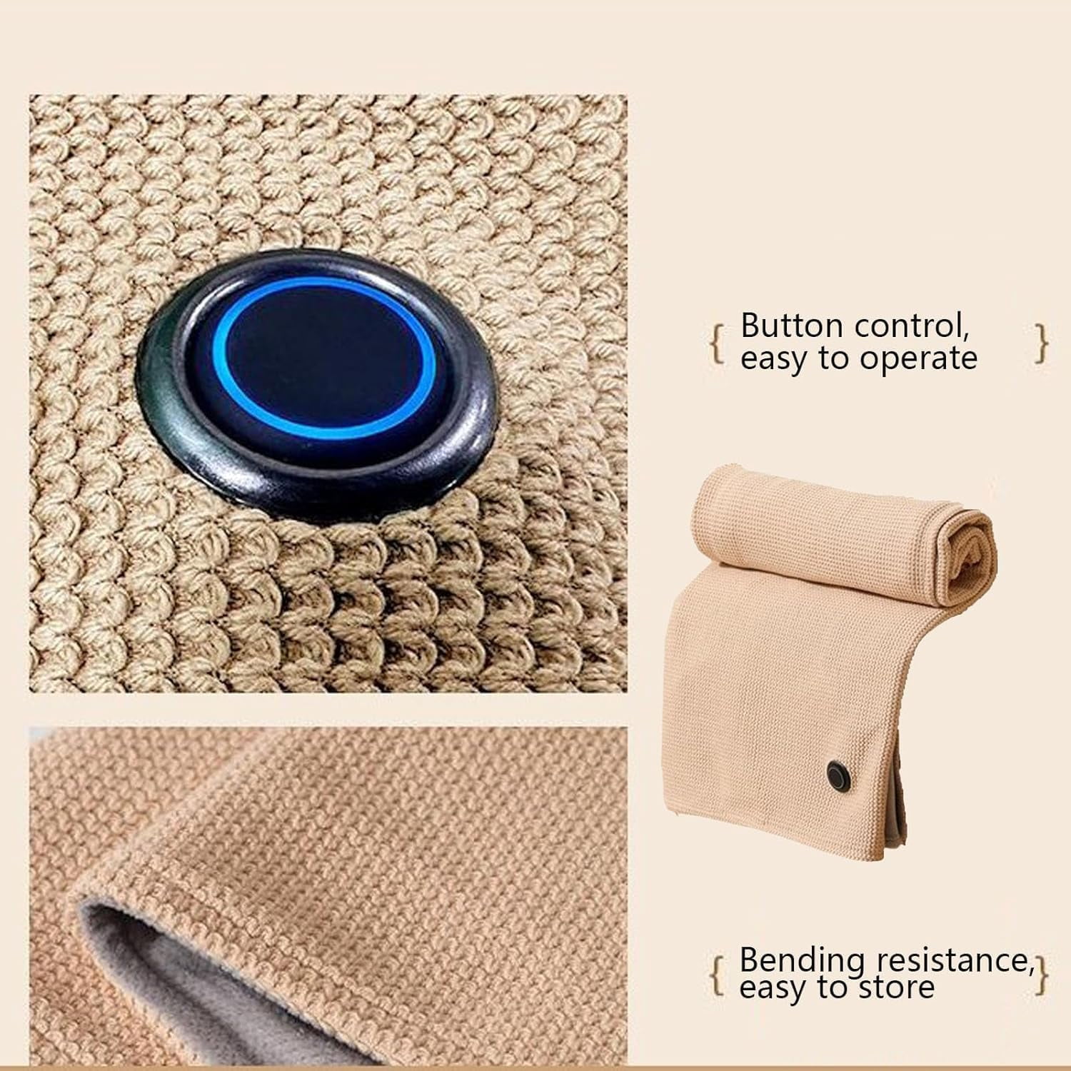Portable Heated Shawl, Heated Shawl Wraps for Women, Portable Soft Zipper Electric Heated Blanket Shawl, 3 Heating Levels, USB Heated Blanket Shawl