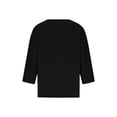 thumbnail image 5 of Omexry Going Out Tops for Women Women's Casual Relaxed Fashionable Short-sleeved V-neck Pullover Top Black S, 5 of 6