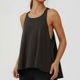 thumbnail image 2 of MIXUE Boho Tops For Women Summer Solid Color Round Neck Sleeveless Sports Yoga Vest Pullover Shirts For Women Tee Shirts Holiday Wear,Gray,S, 2 of 7