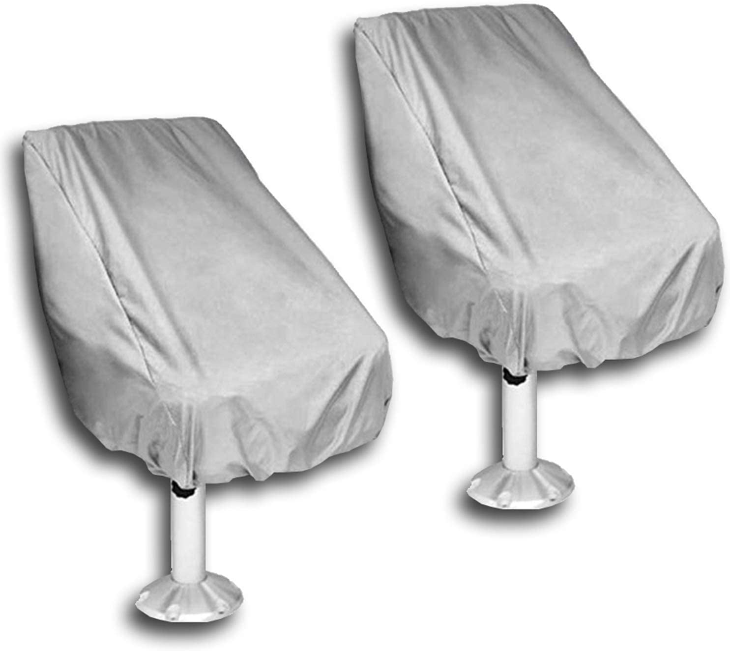 Waterproof Dust Covers for Yacht Captain Chair Oxford Fabric Helm Chair Protective Covers Pedestal Pontoon Captain Boat Bench Chair Seat Cover Outdoor Boat Seat Cover 