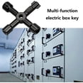thumbnail image 2 of Llave para caja de llaves de medidor eléctrico Llave para caja de llaves de medidor eléctrico Llave para caja de llaves de 4 vías multiusos Llave triangular en color negro Llave para gabinete de, 2 of 5