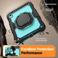 thumbnail image 5 of Case for iPad (A16) 11th Gen 2025/ iPad 10th Gen 10.9 inch 2022, 360 Rotating Stand Handle Shoulder Strap Heavy Duty Shockproof Cover, Sky Blue PC, 5 of 7