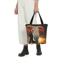 thumbnail image 5 of Hirioo Elephant Sunset in Kenya for Women's Casual Shoulder Tote Bag Handbag For Women Work College Travel Business Shopping, 5 of 8