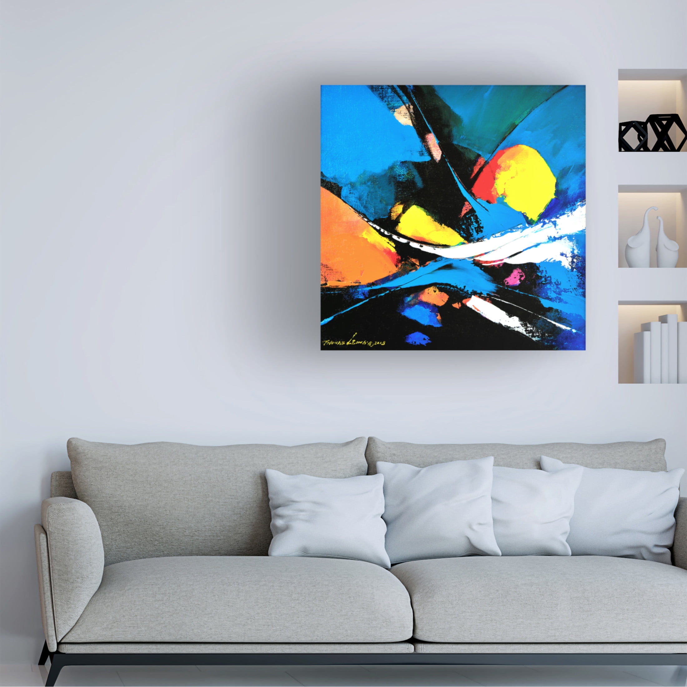 Canvas Wall Art - Thomas Leung 'Fly Higher' Wall Art for Living Room, Bedroom, or Office Décor by Trademark Fine Art - 35 x 35 Inches