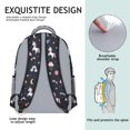 thumbnail image 5 of Unicorn and Planet Blue Pattern Backpack for School, Cute School Bag with Adjustable Shoulder Straps and Padded Back, 15.3"x11"x6.7", 5 of 5