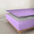 thumbnail image 4 of DNG Creations 6 Piece Zipper Sheet Set - Include (1 Elastic Fitted Sheet , 2 Base Sheet has Zipper, 1 Flat Sheet And 2 Pillowcase) 10 Inch Deep Pocket ( Stripe Lilac - Full ), 4 of 7