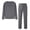 Dark Gray, variant on Womens Sweatsuits Solid Color Long Sleeve Crew Neck Pullover and Wide Leg Sweatpants 2 PCS Oversized Fall Fashion Clothes Airport Travel Pants Tracksuits