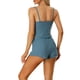 thumbnail image 3 of Conjuntos de pijama para mujeres INSPIRE CHIC, camisetas de punto con pantalones cortos, 2 piezas, ropa de dormir, gris azul, 3 of 6