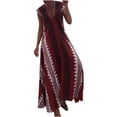 thumbnail image 1 of QIPOPIQ Robes pour Femmes Robe Midi à Étages Manches Courtes Ample Ligne A Robe Imprimée Robe d'Été Offres 2023, 1 of 7