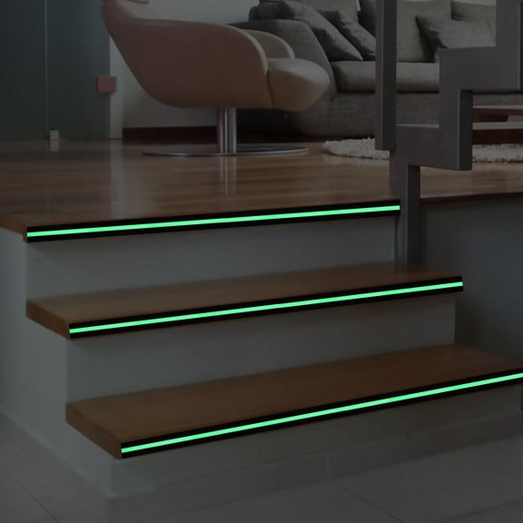 OUNONA Glow in the Dark Anti- Grip Tape for Stairs and High Traffic Areas, Rubber Adhesive, 1 Roll