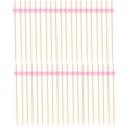 thumbnail image 1 of 300 Pcs Disposable Handmade Cocktail Picks Creative Pearls Decor Appetizer Picks Wooden Fruit Picks Colorful Party Supplies (Pink), 1 of 8