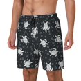 thumbnail image 2 of Uemuo Turtle Pattern Mens Swim Trunks Quick Dry Board Shorts with Mesh Lining, Stretch Beach Shorts Quick Dry No-Chafing Board Shorts-Large, 2 of 9