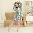 thumbnail image 3 of FORMRS Niños Bathrobe Unisex Hooded Robe Soft Plush Pajamas Sleepwear, Size 4-6T, Ocean Boat, 3 of 7