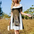 thumbnail image 4 of Vestido sin mangas de arte católico cristiano religioso de Nuestra Señora de Covadonga vestidos de ceremonia Vestido, 4 of 7