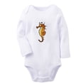 thumbnail image 2 of iDzn Little Baby Cute Rompers, Newborn Baby Unisex Bodysuits, Infant Animal Seahorse Graphic Jumpsuits, Toddler Kids Long Sleeve Oufits (White, 6-12 Months), 2 of 5