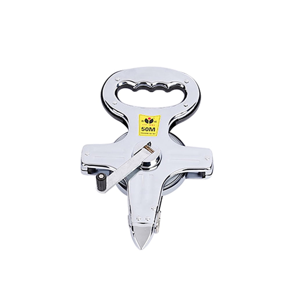 WHAMVOX  50 M Measuring Tape Retractable Measure Measures Gauge Silver
