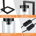 thumbnail image 2 of Depuley Metal Table Lamp Industrial Nightstand Lamp with Glass Shade E26 Bulb Included, 2 of 6