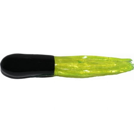1.5 in. Crappie Tube Black & Chartreuse - 10 Per Bag