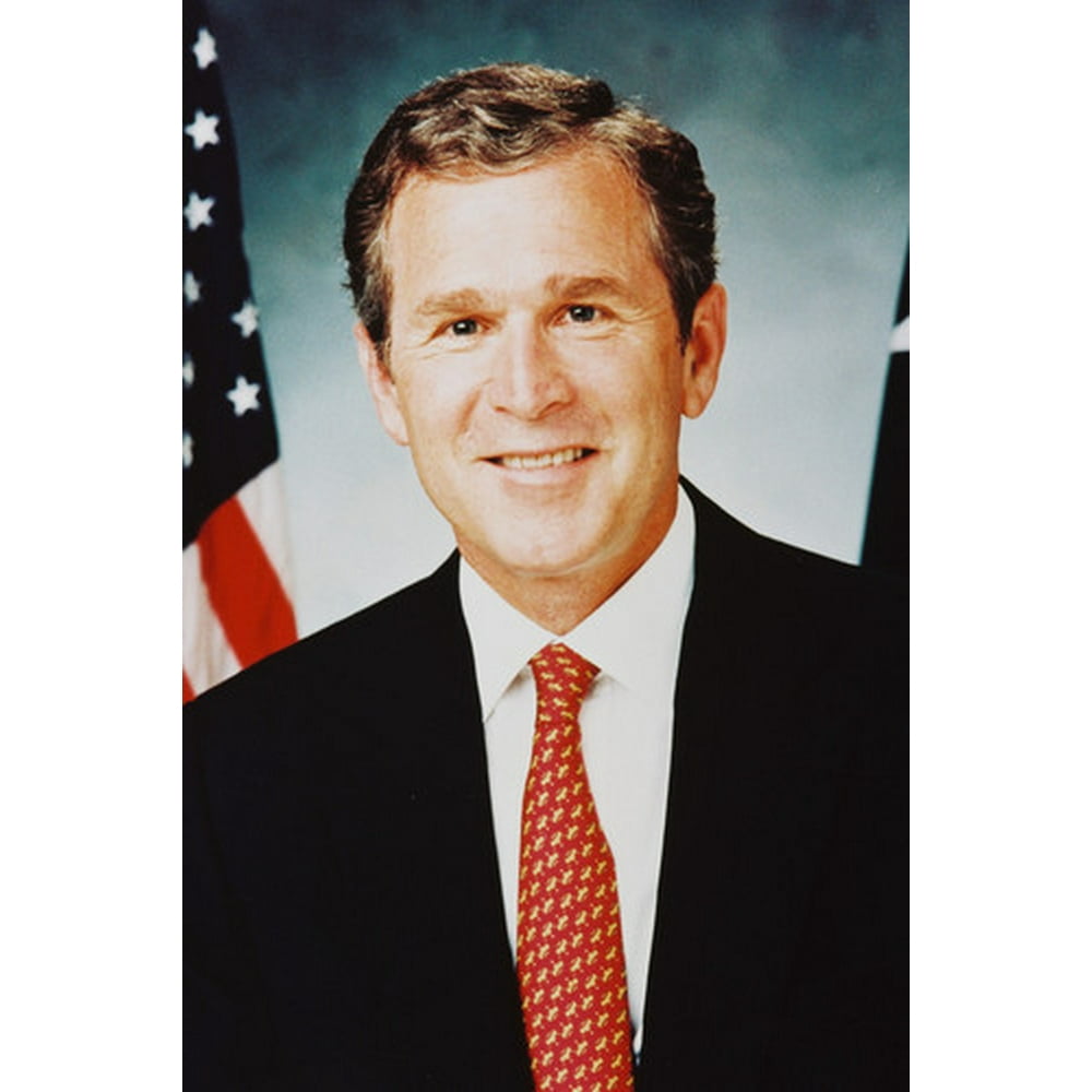 President W. Bush Jr Color 24X36 Poster By Flag