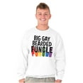 thumbnail image 3 of Big Gay Bearded Funcle Uncle Rainbow Men's Crewneck Sweatshirt Brisco Brands L, 3 of 6