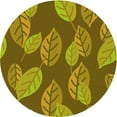thumbnail image 1 of Ahgly Company Indoor Round Patterned Dark Bronze Brown Area Rugs, 5' Round, 1 of 6