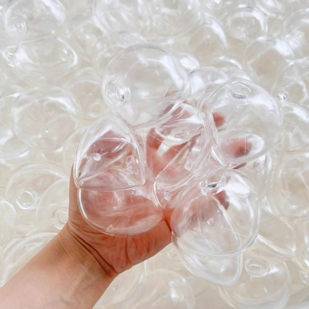 10 PCS DIY Empty Squishies Balloon Skins, 6cm Clear Elastic Rubber for Homemade Stress Balls, Fillable Sensory Toy Kit, Slow Rising DIY Craft