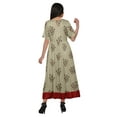 thumbnail image 3 of Moomaya Robe Kurti Tunique Longue Ligne A pour Femmes, Manches au Coude, Kurti Décontractée Imprimée, 3 of 5