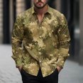 thumbnail image 2 of ZCFZJW Men's Camo Hawaiian Shirts Casual Long Sleeve Button Down Work Shirt for Men Beach Vacation Tees Shirts Party Dress Shirts Camouflage#04 S, 2 of 5
