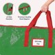 thumbnail image 5 of Bolsa de almacenamiento para árbol de Navidad Nylon impermeable | Gran organizador duradero rojo/verde de 41" x 14" x 6" con asas • Contenedor de almacenamiento para decoraciones navideñas, 5 of 7