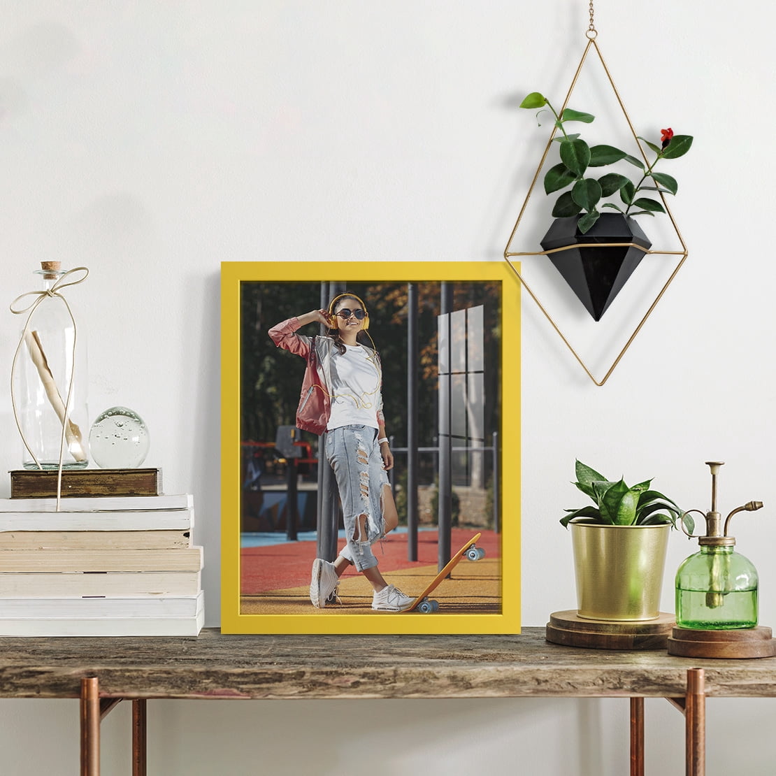 Modern Real Wood 11x14 inch Picture Frame in Yellow