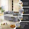 thumbnail image 5 of 2-in-1 Convertible Sleeper Sofa Bed,78.7" Modern Foldable Sofa Plush Corduroy Fabric Sofa,Deep Seat Sofa Couch for Living Room, Bedroom,LIGHT GREY, 5 of 7