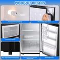 thumbnail image 3 of 7.5 Cu.Ft Energy-Efficient Compact Refrigerator with Freezer, Mini Fridge Quiet Adjustable Thermostat Removable Shelf Double Door, Small Freezer Perfect for Dorm, Apartment, Office, Bedroom, 3 of 6