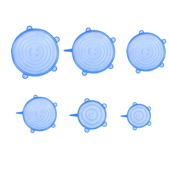 6pcs Silicone Stretch Lids Reusable Food Storage Lids For Bowls 6 Different Sizes To Fit Most Containers Dishwasher And Refrigerator Storage Kitchen Supplies