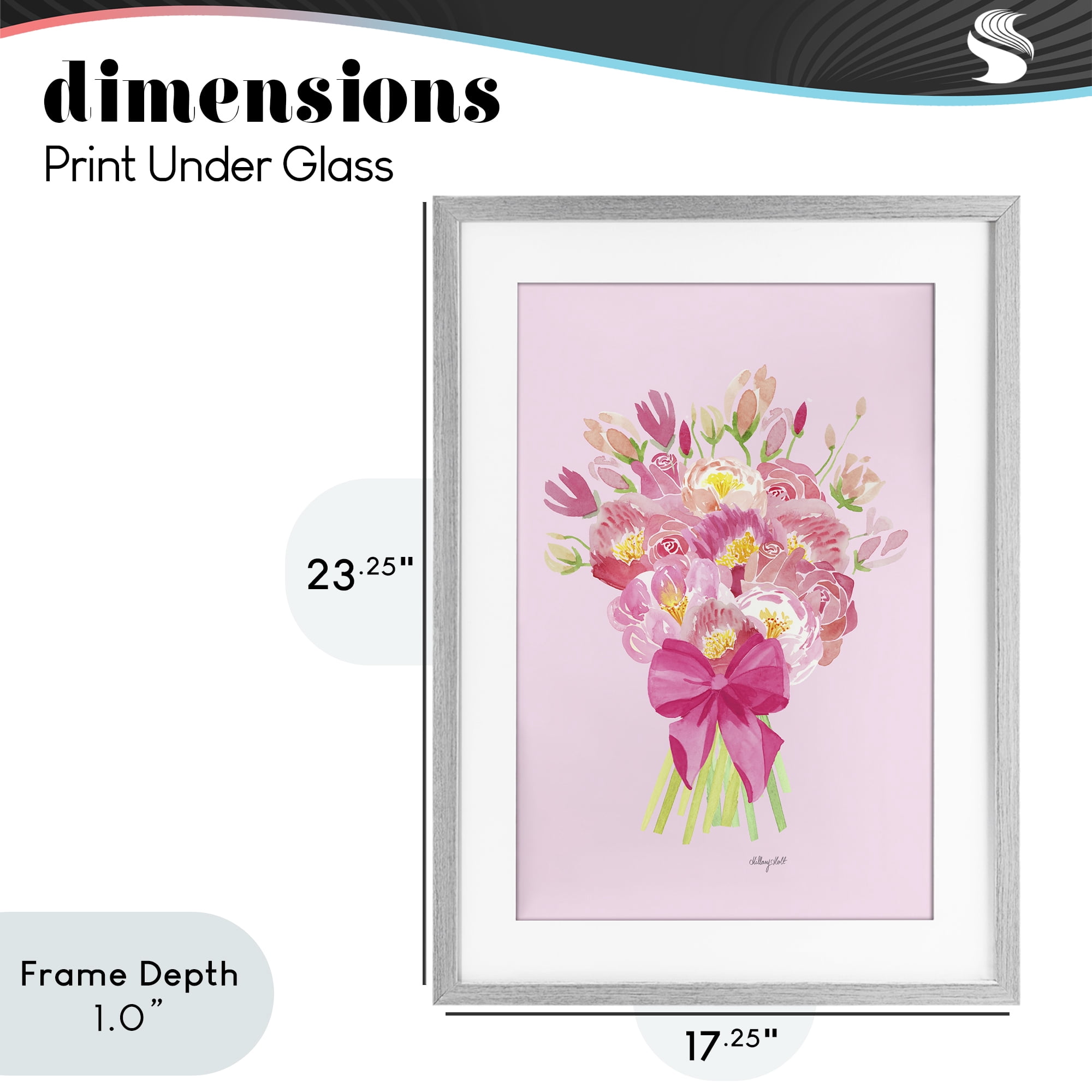 Stupell Industries Romantic Blushing Peonies Gray Framed Print Under Glass, design by Hillary Holt