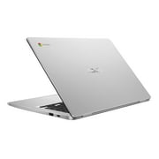 ASUS C423 Chromebook, 14 Intel Celeron N3350, 4GB RAM, 64GB eMMC, Chrome OS, Silver Metal, C423NA-WB04