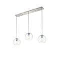 thumbnail image 3 of Baxter 3 Lights Chrome Pendant With Clear Glass, 3 of 6