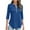 Green, variant on 3/4 Sleeve Tunics Blouse with Pockets, Women's Trendy Zipper V Neck Long Shirts, Slim Fit Casual Basic Tee Tops