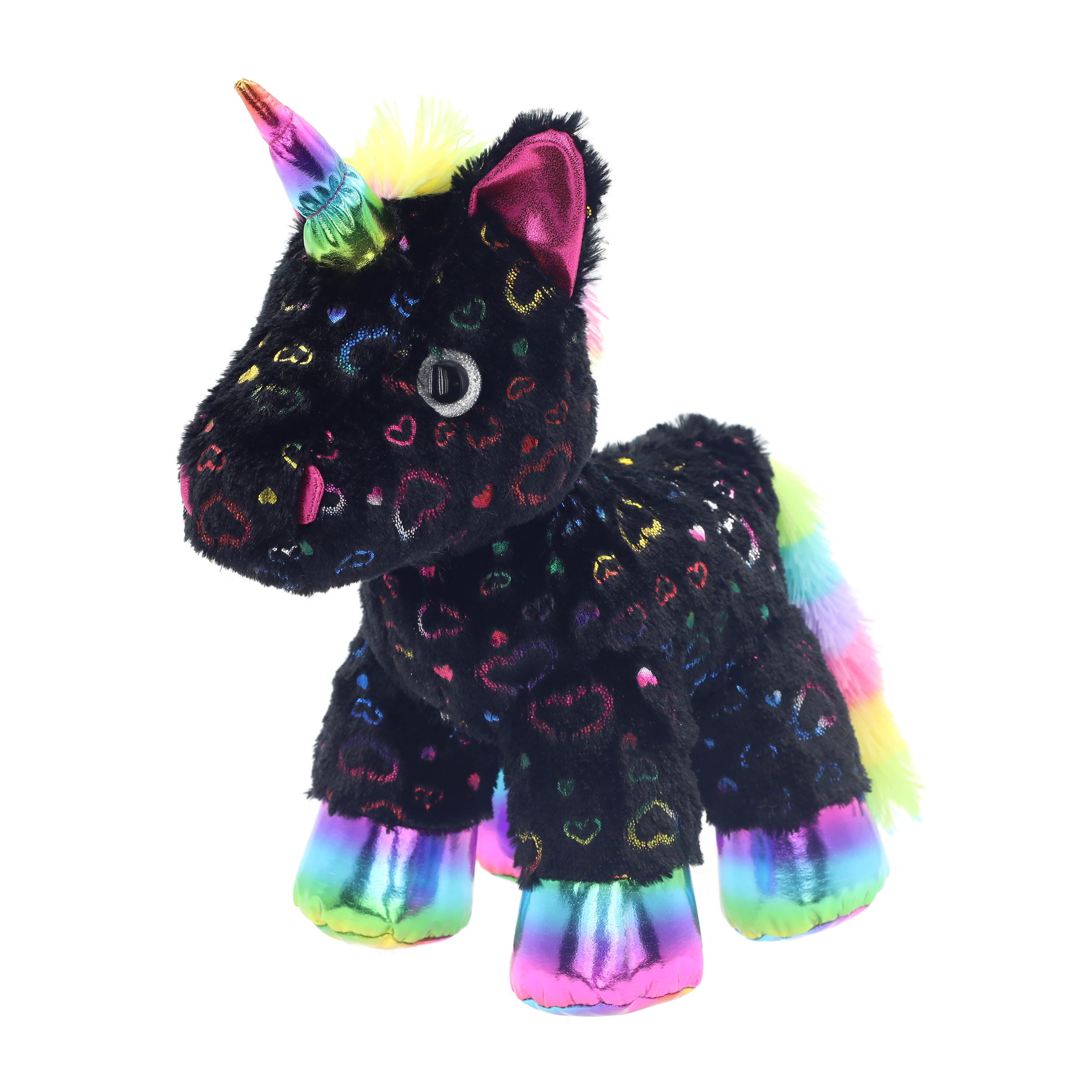 Valentine's Day Black Unicorn Plush Toy, 13